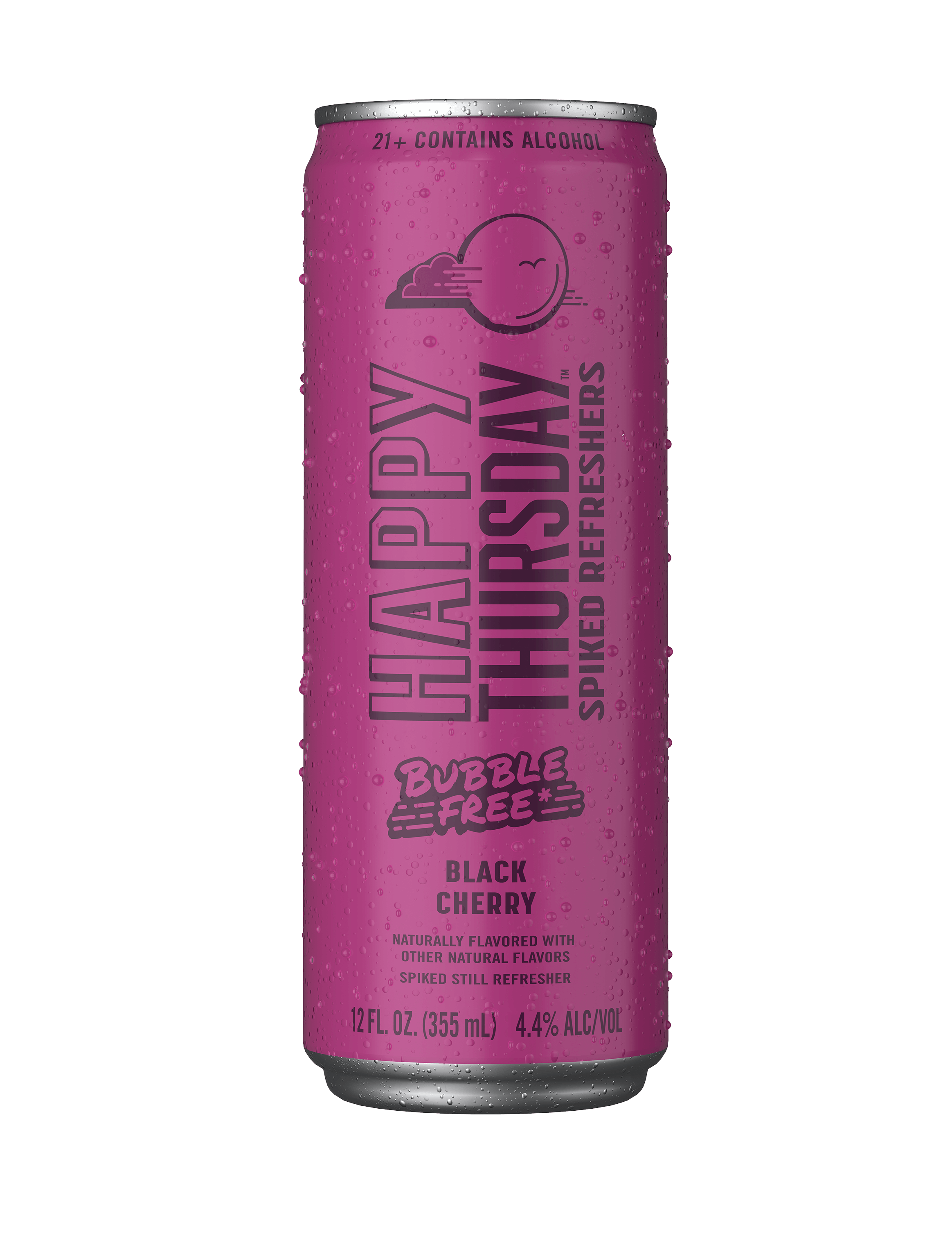A can of Happy Thursday Black Cherry